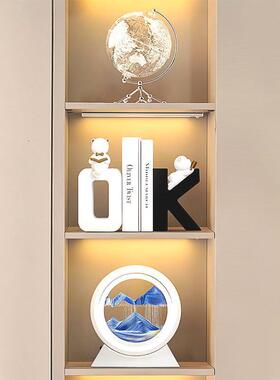 创意OK书挡摆件轻奢高档酒柜客厅玄关书柜桌面书立架假书家居装饰