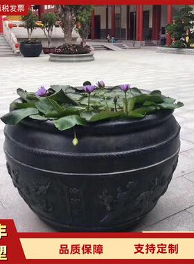 大型铸铁缸 庭院招财荷花纯铜故宫缸 1.2米口径仿古青铜缸