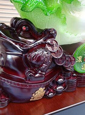 财运亨通大号玉白菜 树脂工艺品风水吧台电视柜摆件 开业装饰礼品