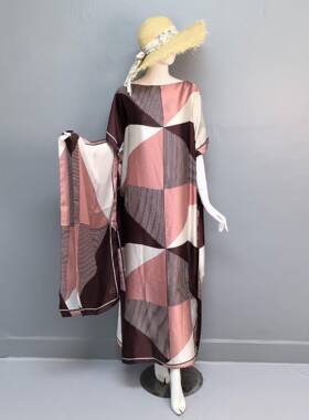 Women'S All-Season Fitted Long Dress & Scarf Set, Outfit,