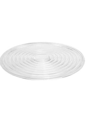 现代轻奢玻璃圆形果盘托盘摆件玄关卧室样板房客厅茶几家居装饰品