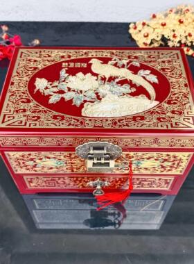 非物质文化遗产 平遥推光漆器 螺钿 婚庆礼品 陪嫁首饰盒正常发货