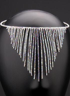 新款爪链流苏项圈新娘婚纱项链演出主持表演服饰婚礼搭配饰品