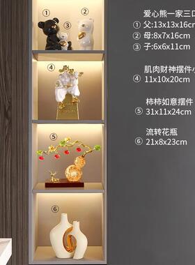 正品五装福门临新中式柿葫芦摆件家居客厅电视酒柜饰品柿如意乔迁