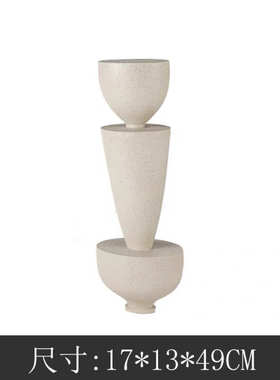 简约侘寂风几何树脂摆件家居复古积木组合摆件样板间软装饰品