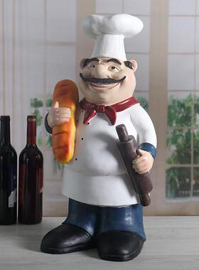 美式创意大号厨师摆件蛋糕店面包房酒店咖啡馆西餐厅橱窗饰品摆设