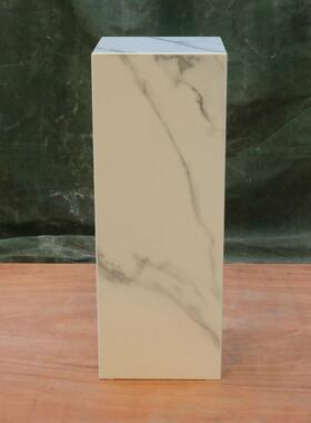 鱼肚白石柱子大落地摆台立理玄关酒店展厅艺术品摆件展示WCP底柱