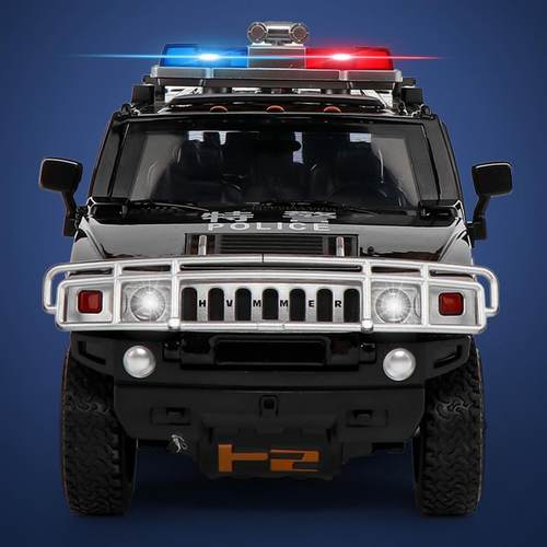 大号合金悍马警车玩具车男孩仿真110警察车越野车汽车模型救护车 - 图2