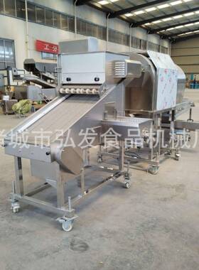黄花鱼鱼滚筒式上鸡粉机带 全自动雪花709裹柳粉设备 鸡米花裹粉