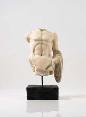 美仿古半身人头像树脂摆关件客厅VVF式家居电视柜玄酒柜像装饰品