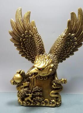 纯铜老鹰摆件大展宏图大鹏展翅家居客厅玄关办公室装饰品开业礼品