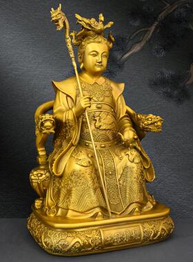 黄铜玉皇大帝王母娘娘摆件铜王母神像玉皇王母像客厅家用佛堂供奉