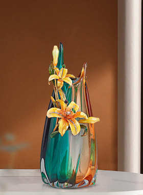 装摆件电视柜软批发瓶客厅酒柜彩花珐琅工艺品高级制作手工精选