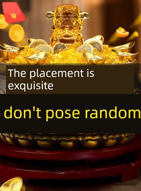 聚宝盆摆件招财聚财生财家用存钱罐黄铜米缸店铺办公室开业礼物