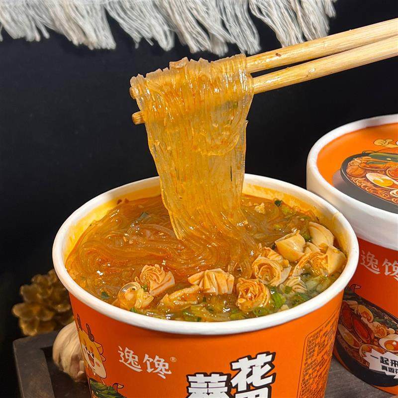 蒜蓉花甲粉整箱桶装免煮非油炸冲泡速食方便面宿舍夜宵,淘宝优惠券,粉丝福利购,淘宝优惠卷