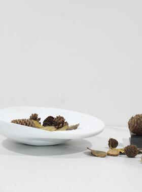 现代极简样板盘房果盘北欧意GGU茶几托桌软装饰品展创餐厅树脂摆