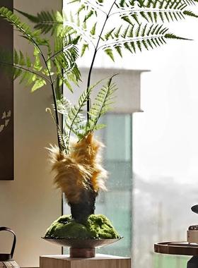 【蕨八度空间】仿真金丝间00897866绿植落观地盆景景样板风灯蜡烛