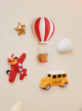 多巴胺飞机热气球壁饰摆件创意可爱墙面客厅装饰品挂件儿童房布置