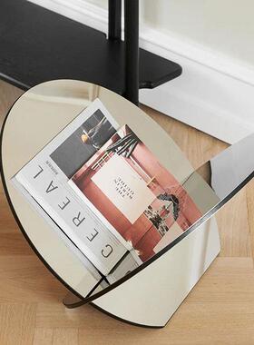 北欧格杂厅轻奢不锈钢书架客落地志架置物AEJ架展示架样板房风装