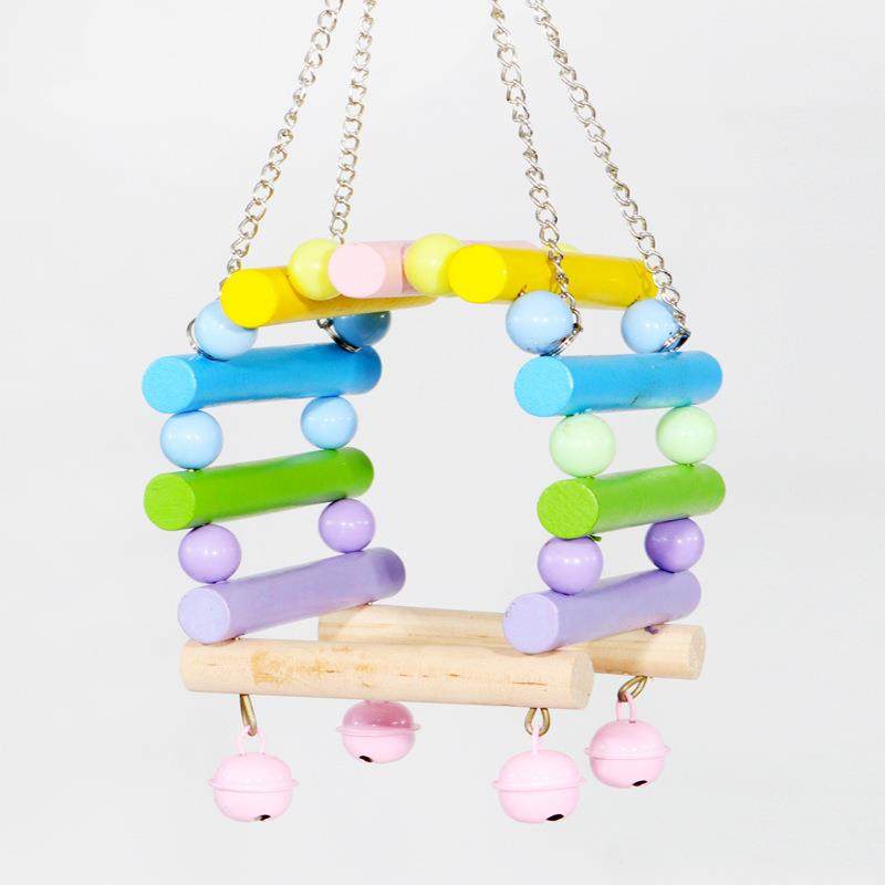 鹦鹉玩具 鸟用品 鹦鹉秋千 彩色云梯吊环中小型鹦鹉玩具 站架云梯,淘宝优惠券,粉丝福利购,淘宝优惠卷