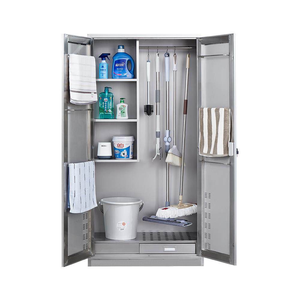 304不锈钢清洁柜学校工厂保洁卫生工具柜家用储物拖把扫把收纳柜,淘宝优惠券,粉丝福利购,淘宝优惠卷