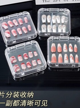 Transparent Nail Art Storage Box for Handmade Nail Stickers,