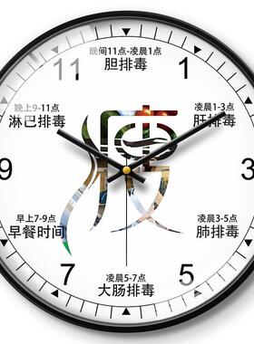 养生馆美容院个性创意挂钟spa产后修复中心装饰静音钟表客厅挂表