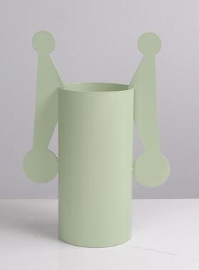 现代简约金属摆件花器花瓶软装设计家居桌面客厅酒店样板间花插