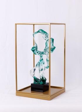 新中式雕塑摆件样板房玄树脂高XP-1252摆设品关酒柜隔断柜轻装奢