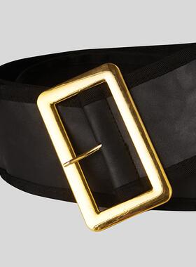 Large, ultra wide elderly belt, gold accessory, extra