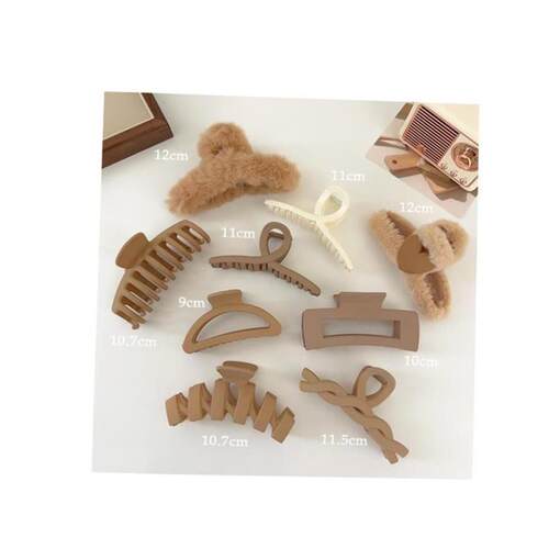 发夹Hot Sale Solid Color Claw Clip Large Barrette Crab Hair - 图3