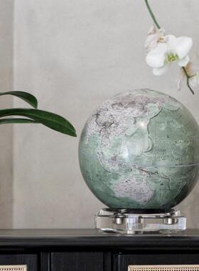 水晶底座宏微地球仪轻奢手工书房客厅玄关摆件开 业送礼节日礼物