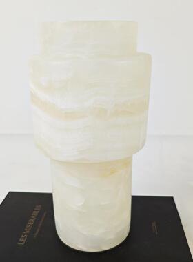 中古A级西班牙云石花器花瓶摆件客厅售楼处设计家居装饰器皿复古