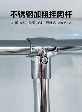 不锈钢挂肉冰柜商用冷冻立式双开门保鲜柜冷鲜牛羊猪肉冷藏展示柜