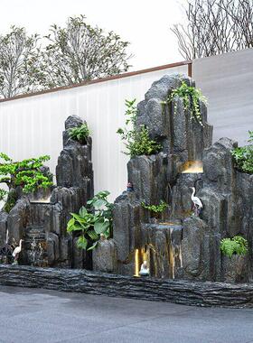 大型室内户外假山流水景观喷泉园林别墅花园庭院阳台山水盆景鱼池