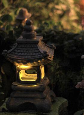 户外落地111000日式庭装饰院宫灯石花灯园别墅室内意创意摆件禅景