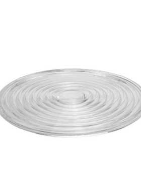 摆件欧式样板房凹凸纹装饰品托盘简约售楼处新中式软圆形波浪现代