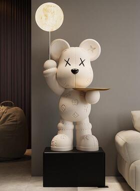 轻奢暴力熊大摆件存钱罐客厅电视柜沙发旁落地装饰品高档乔迁礼物