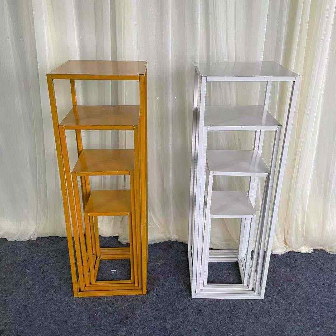 新款婚庆道具长方形几何路引四件套婚礼甜品台立体花器橱窗摆件,淘宝优惠券,粉丝福利购,淘宝优惠卷