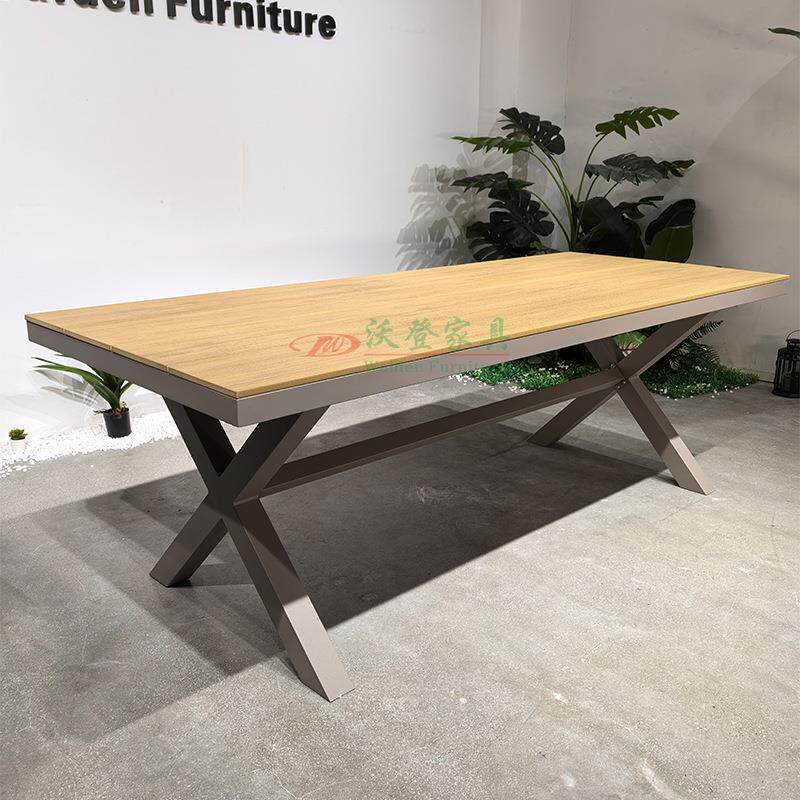 网红腾编桌椅现代桌椅阳台家用茶台金属茶桌露天单人背椅客厅家具 - 图2