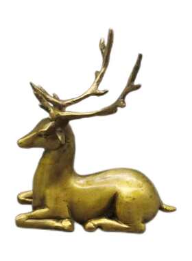古玩铜器纯铜鹿摆件梅花鹿福鹿路路发财一路有你古风茶玩书房装饰