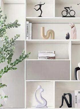 北欧陶瓷家居装饰品抽象人物摆件客厅电视柜玄关书房艺术结婚礼品