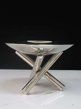 现样代轻奢RSB不锈钢果盘蛋糕品盘桌面餐客厅创意摆件装厅饰板间