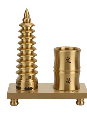 厂黄铜文昌塔层十九三层精工实心文家昌塔办公室桌171面摆件