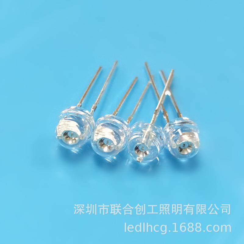 5mm草帽红光灯珠绿光灯珠蓝光灯珠黄光f5草帽红灯绿灯蓝灯黄灯 - 图1