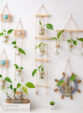 ins清新玻璃小吊瓶水培壁挂