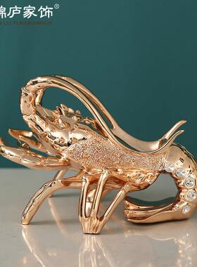 龙虾红酒架摆件高级感小众斜放架托客厅酒柜软装饰品乔迁新房礼物