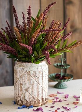 墟芜瓶 陶瓷做旧花瓶 复古花器装饰摆件罐子欧式法式古董