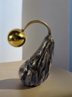 现代轻奢金属饰品摆件酒柜电视柜玄关客厅样板间售楼处软装工艺品