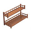 Tea multi-layer ornaments, ancient rack, desktop rack, tea cup display rack, solid wood saucer, handmade tea set storage